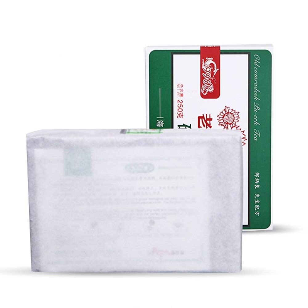 FullChea - 2018 Haiwan 9968 Raw Puerh - Menghai Pu Erh Tea Loose Leaf - Sheng Puerh Brick From Yunnan - Healthy Tea - 8.8oz / 250g