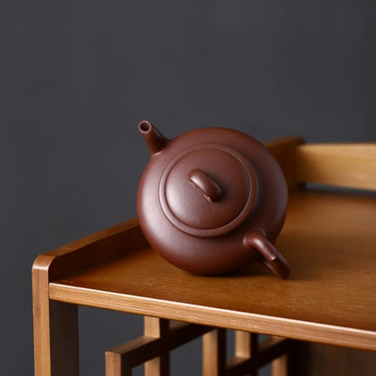 SILINE Yixing Clay Teapot 8.4 Oz /250ml,Chinese Officially Certified Master Handmade Zisha Tea Pot Collection (FeiHong,Dicaoqing Purple Clay)