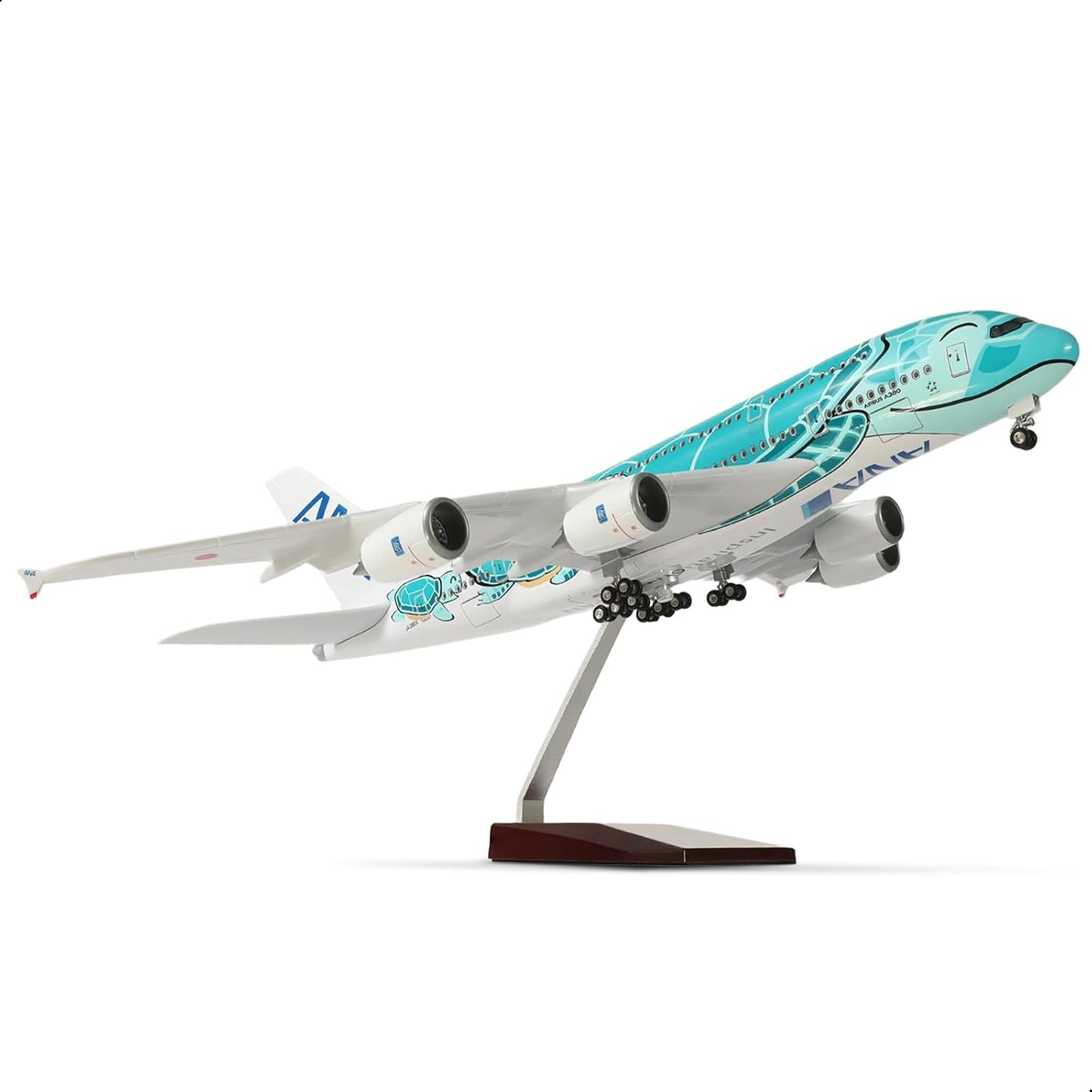 A380 Qatar 1/160 Large Scale Airplane Model - 18 inches Airbus A380 Die-cast Airplane with Stand for Aviation Enthusiasts Gifts or Decorations