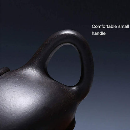 Teapot Chinese Yixing Zisha Genuine Black Zini Clay Shipiao Infusers Loose Tea (Pot black jingang)