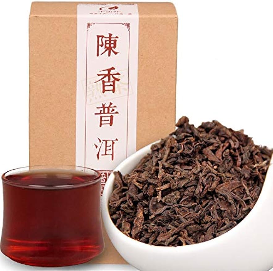 FullChea - 2017 Shu Puerh Box Tea - Ripe Pu-erh Aged Black Tea - Pu Erh Tea Loose Leaf - Pu Erh From Yunnan - Health Tea (4.23oz / 120g)