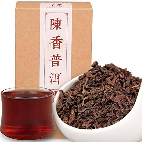 FullChea - 2017 Shu Puerh Box Tea - Ripe Pu-erh Aged Black Tea - Pu Erh Tea Loose Leaf - Pu Erh From Yunnan - Health Tea (4.23oz / 120g)