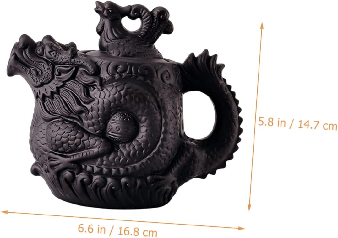 3pcs Dragon Phoenix Purple Clay Teapot Zisha Teapot Tea Kettle Ceramic 510 drip tip water boiling pot vintage tea kettle Clay Tea Pot boiling water pot High capacity office
