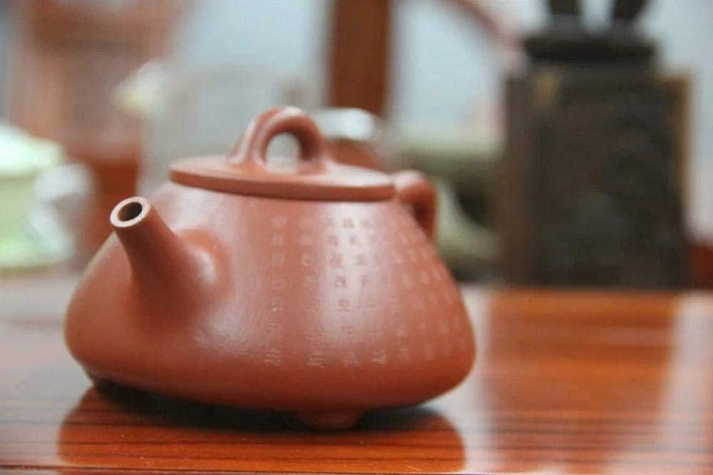 ZHSDTHJY Ceramic Teapotyixing Zisha Teapot Heart Sutra Zisha Teapot Mudstone Oolong Teapot 185Ml