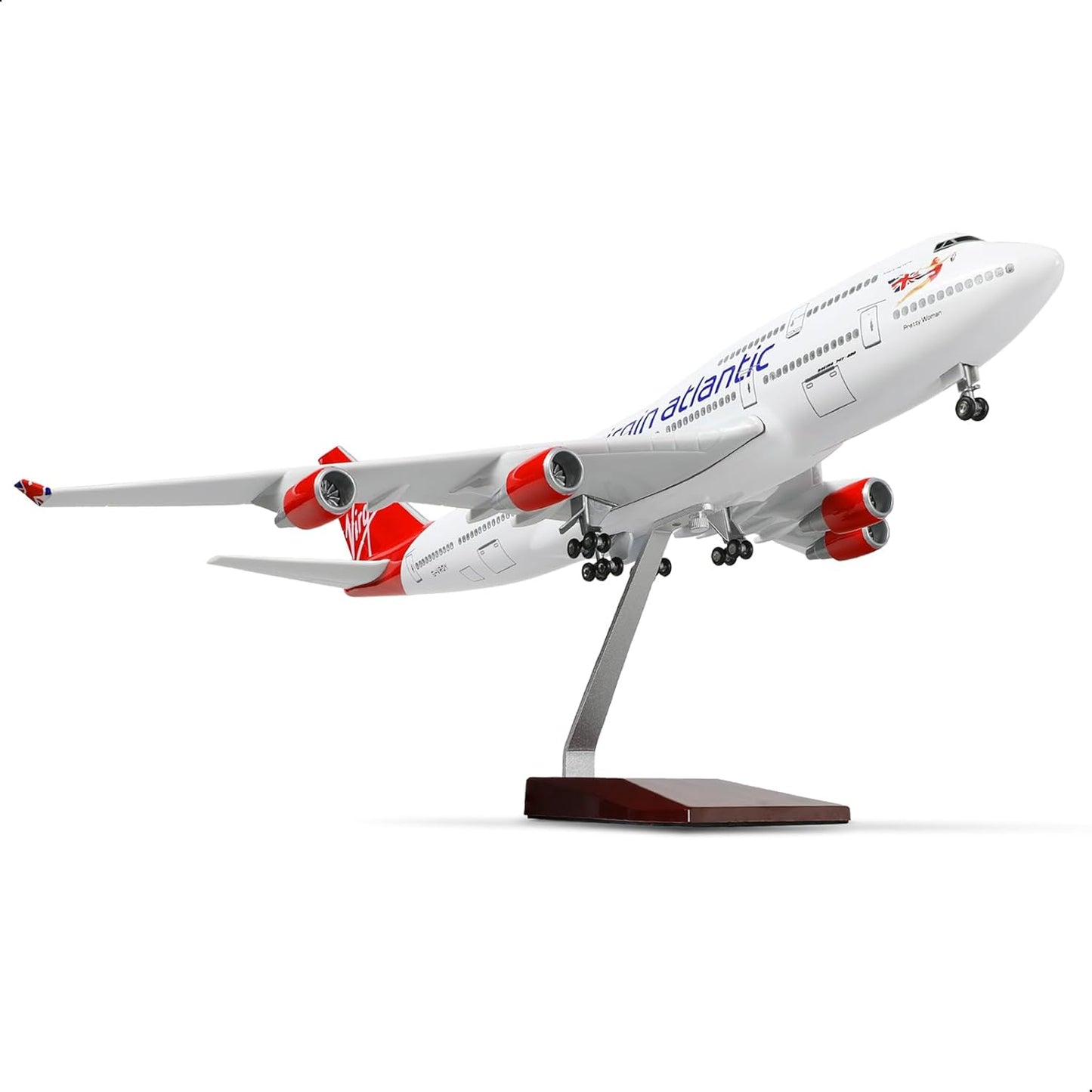 747 1/160 Large Scale Airplane Model -17 inches (Long) for Boeing 747 Prebuilt Airplane Model for Adult Plane 747 with Stand for Aviation Enthusiasts Gifts or Display Decorations
