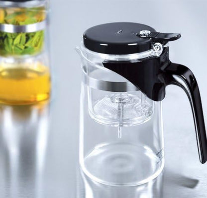 Samadoyo 500ml (16.9oz) Borosilicate Glass Loose Tea Maker Teapot With Built-In Infuser For Loose Leaf Tea