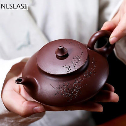 BeRbo Zisha teapot Zisha teapot raw ore handmade purple sand teapot 190ml Teacups