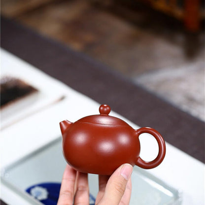 Chinese Real Yixing Zisha Tea Pot Dahongpao Clay Ball Shaped Infuser Holes Xishi