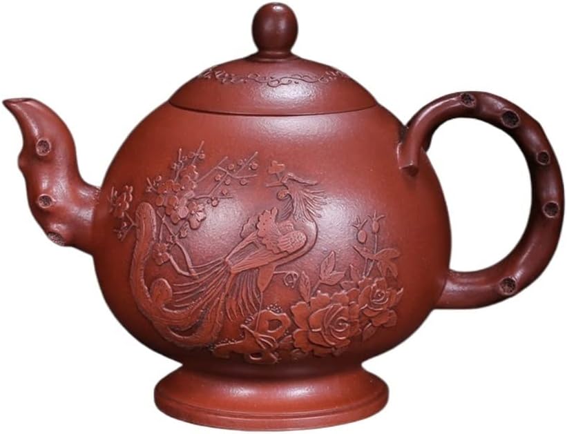 ADUH China Yixing Teapot Handmade Zisha Pot Flat white tiger pot Zisha pot Da Bin 450ml