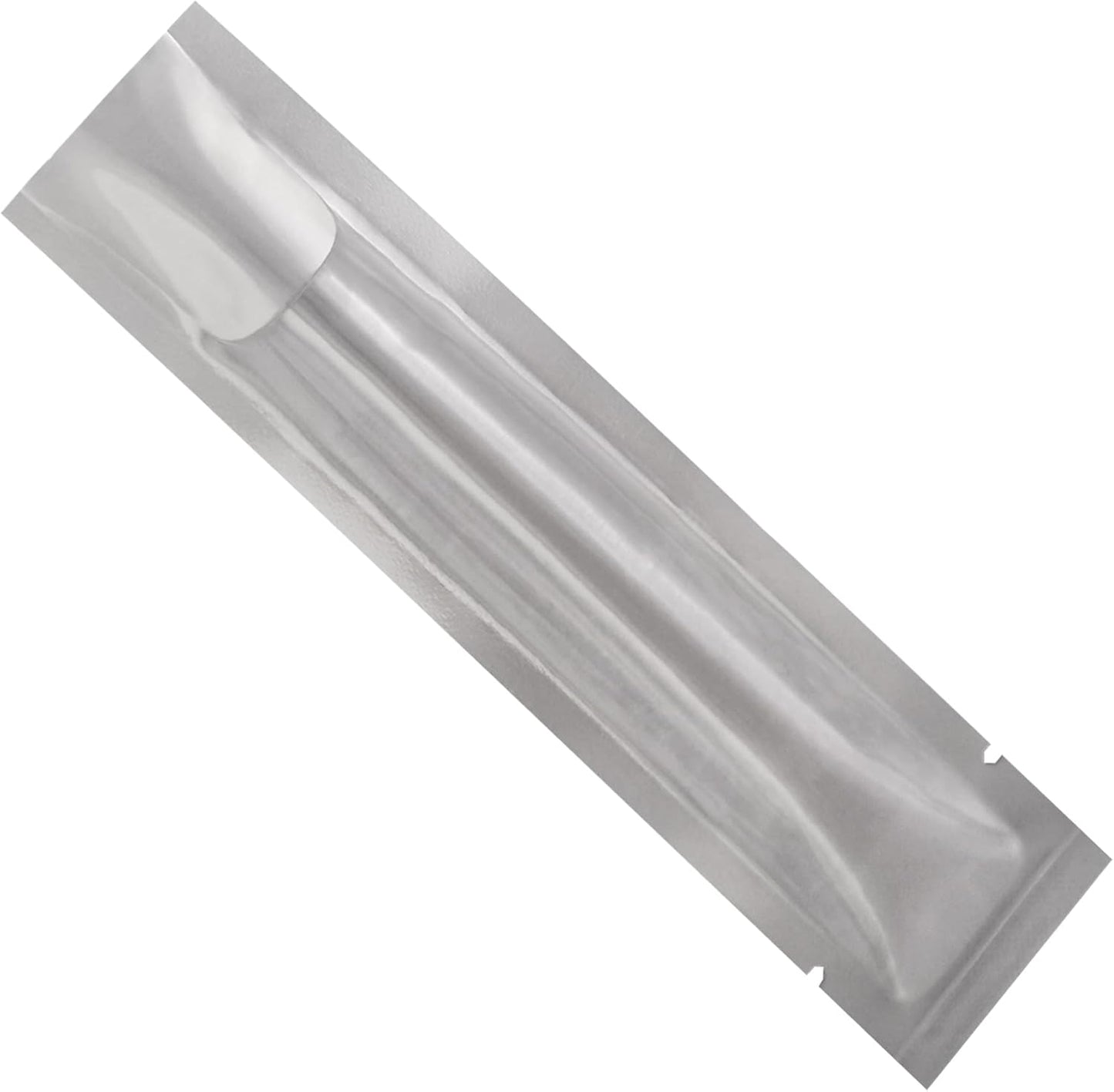 FERENLI 100 Pcs Clear Front Mylar Heat Seal Vacuum Travel Liquid Pouch 1.4x5.9 inch for Toiletries Portable Travel Size Aluminum Foil Sample Pouches with Tear Notch for Shampoo Skincare Food Storage