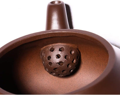 Ceramic Teapot Set - Chinese Yixing Zisha Tea Set Handmade Purple Clay Classic Cloud Tea Pot with Cups and Gift Box for Dad Grandpa Husband Tea Lovers