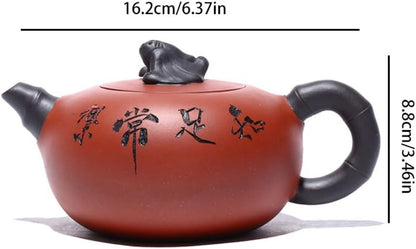 Zisha Teapot Home Office Teapot Retro Style Tea Set Suitable for Black Tea, Green Tea and Oolong Tea (A)