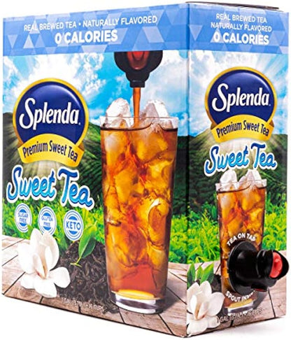 SPLENDA Premium Sweet Tea On Tap, 1 Gallon Bag In Box Ready to Drink Liquid, Sweet Tea, 128 Fl Oz
