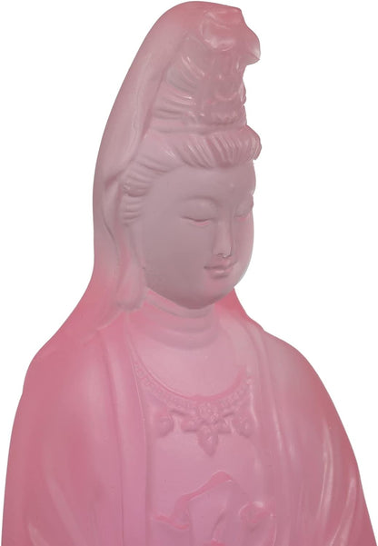 Transparent Guan Yin Statue - Handmade Resin Quan Yin Statues,Kwan Yin Statues,Quan Am Statue,Kuan Yin Statue,Guanyin Statue for Meditation Altar, Female Buddha Statue-Goddess of Mercy and Compassion