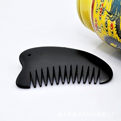 Gua Sha Scraping Massage Tool Comb Black Bian Stone needle gossip