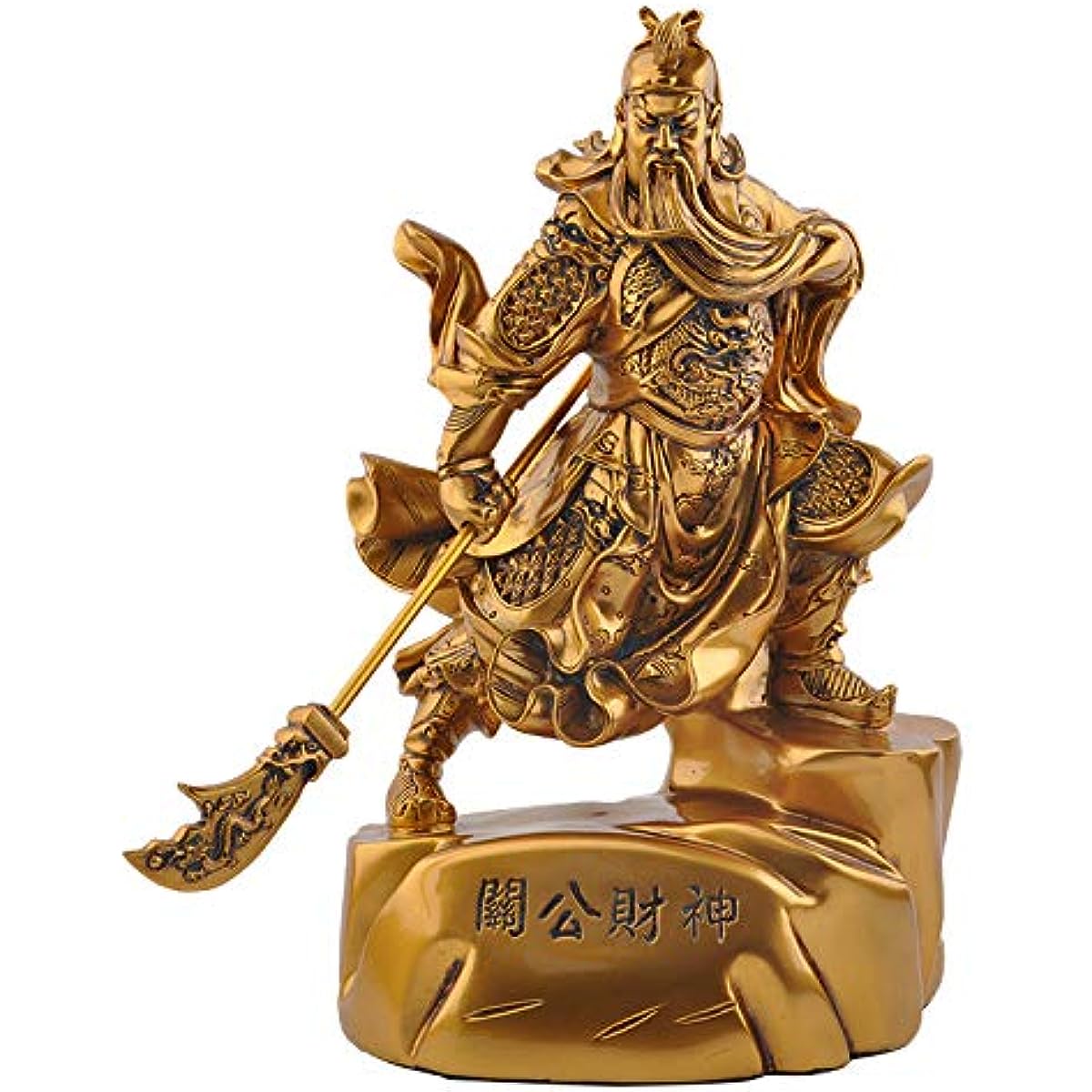 Lemail wig Gilt Copper Guan Public Guan Yu God of Wealth Guan Erye Living Room Home Decoration Ornaments Dedicated to Buddha statues鎏金铜关公关羽财神爷关二爷客厅家居装饰品摆件供奉佛像