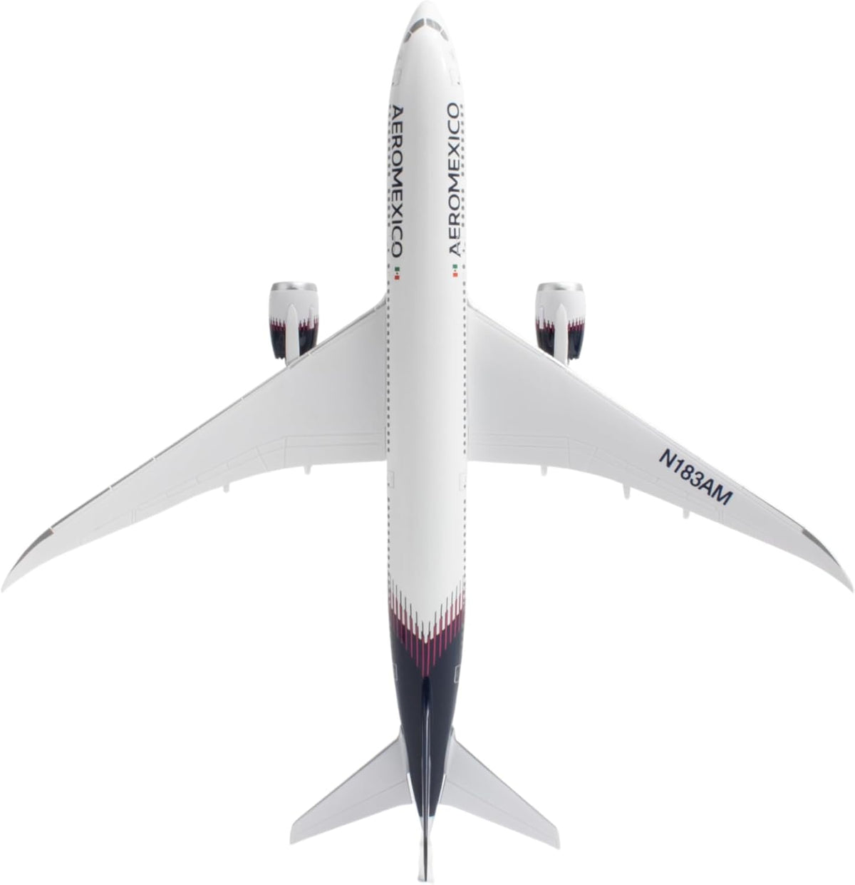 SkyMarks Daron Aeroméxico 787-9 1/200 Collectible Injection-Molded Plastic Airplane Model with Plastic Display Stand for Ages 14+
