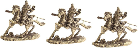 PRETYZOOM 3 Pcs Art Figurine Decorative Animal Family Ornament Dragon Figures and Statues Decoraciones para Salas De Casa Animal Sculptures Home Decor Metal Figure Statue Desktop Guan Yu