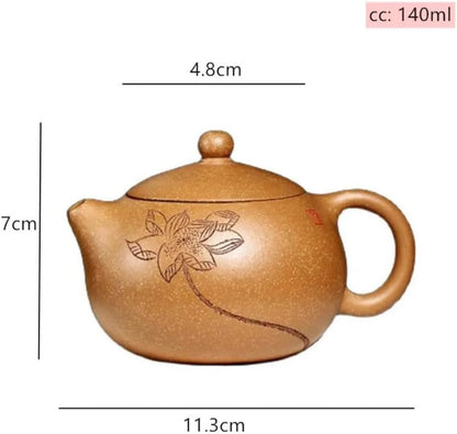 140ml Handmade Tea Pot Chinese Yixing Purple Clay Teapots Ball Hole Filter Kettle Zisha Tea Set