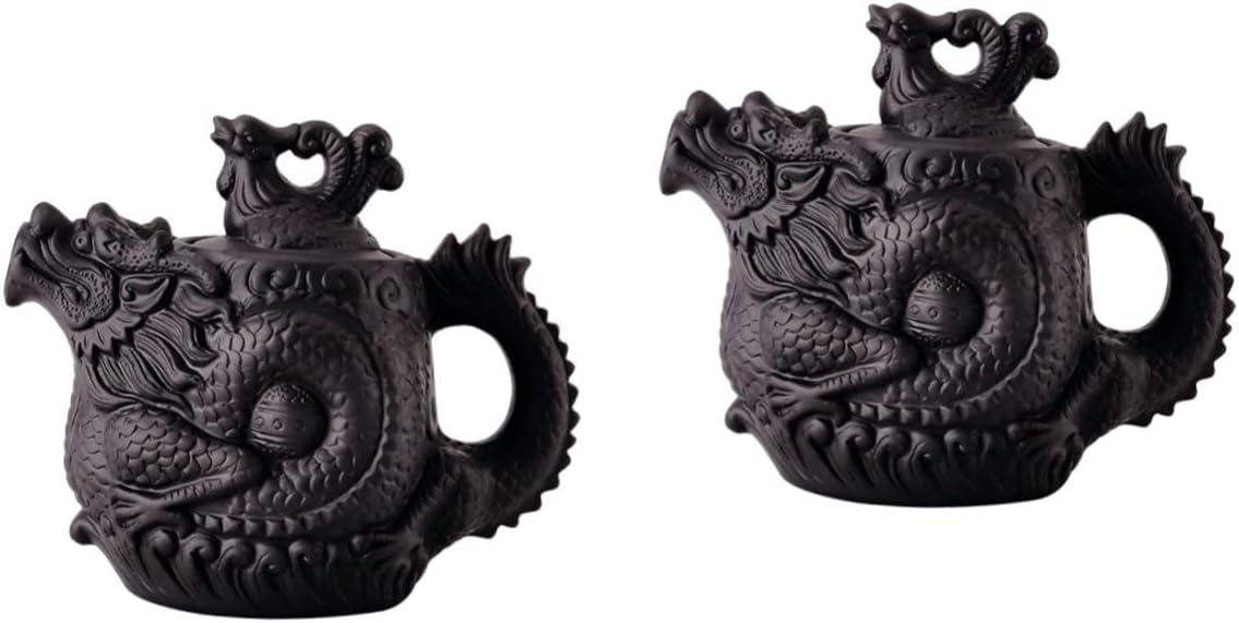 STOBAZA 3pcs Dragon Phoenix Purple Clay Teapot Tea Pets Gongfu Loose Tea Teapots Brass Teapot Ceramic Frog Teapot Zisha Teapot Porcelain Kettle Purple Clay Tea Pot Delicate Japan Office