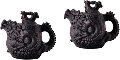 STOBAZA 3pcs Dragon Phoenix Purple Clay Teapot Tea Pets Gongfu Loose Tea Teapots Brass Teapot Ceramic Frog Teapot Zisha Teapot Porcelain Kettle Purple Clay Tea Pot Delicate Japan Office