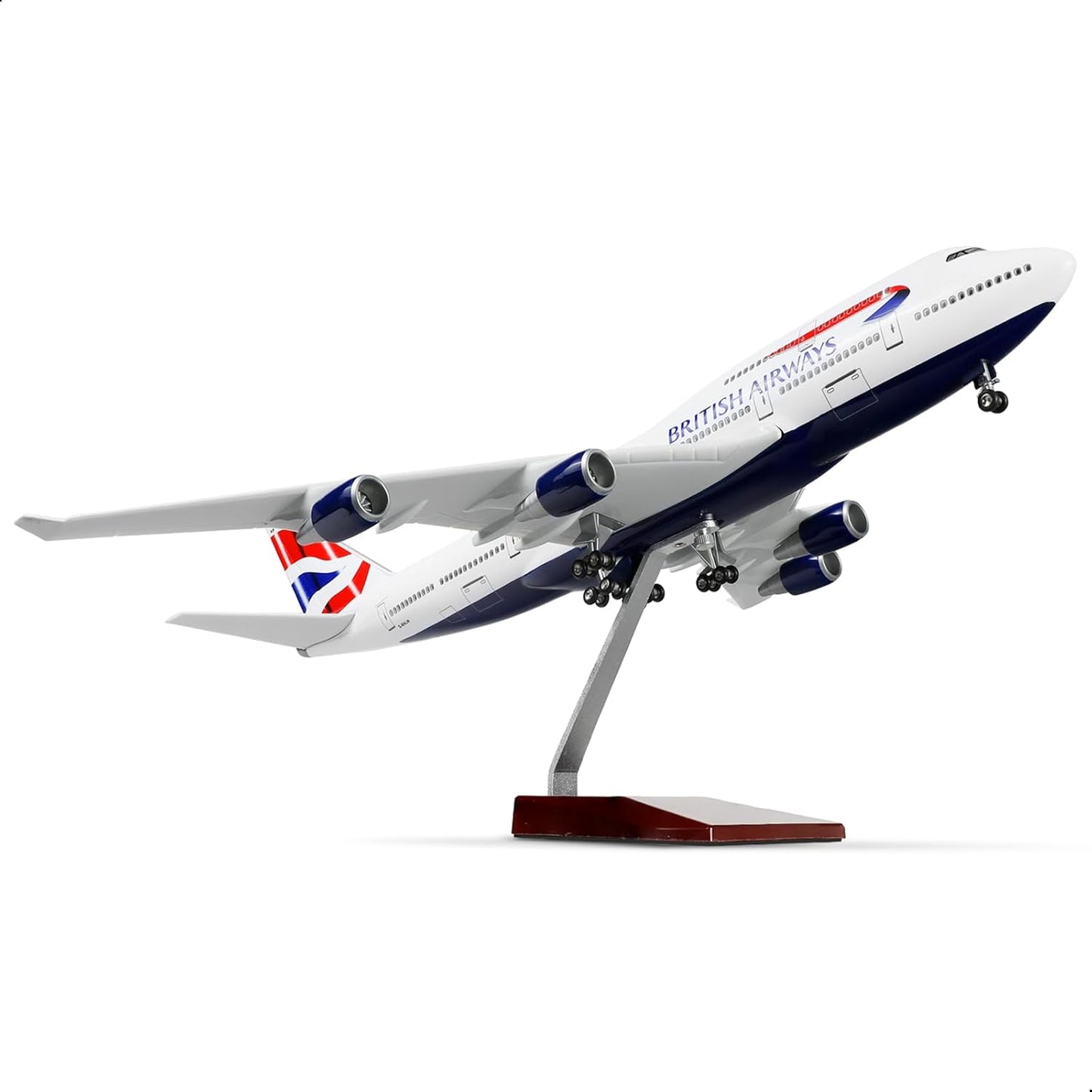 747 1/160 Large Scale Airplane Model -17 inches (Long) for Boeing 747 Prebuilt Airplane Model for Adult Plane 747 with Stand for Aviation Enthusiasts Gifts or Display Decorations
