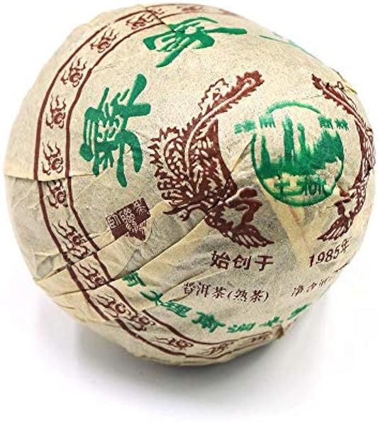 FullChea - Health Chinese Tea Shu Puerh Tuo Cha - Tulin Phoenix 2009 Ripe Pu-erh Aged Black Tea - Pu Erh Tea Loose Leaf - Pu Erh Mushroom Tuocha - Aids Digestion - 8.8 oz / 250g