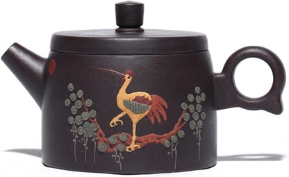 Tetsubin Kettle Cast Iron Teapot Chinese Teapot 7.7oz/0.23L Teapot Black Clay Teapot Purple Clay Teapot Zisha Pot Home Tea Kettle Japanese Tea Kettle Tea Pot