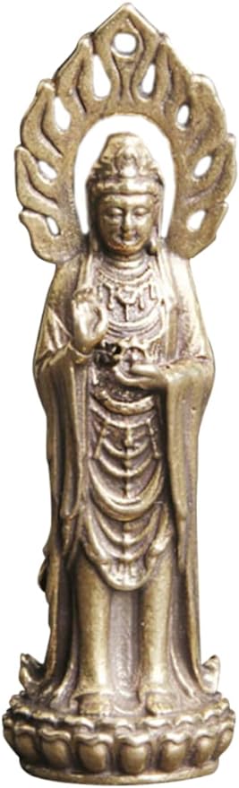 FUNOMOCYA bodhisattva Statue Outdoor Statues Dashboard Mini Decor Guan Yu Zen Buddha Statue miniture Decoration Goddess Antique Mini Ornament Religious Buddha Decor Avalokitesvara Statuette