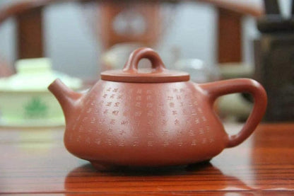 ZHSDTHJY Ceramic Teapotyixing Zisha Teapot Heart Sutra Zisha Teapot Mudstone Oolong Teapot 185Ml