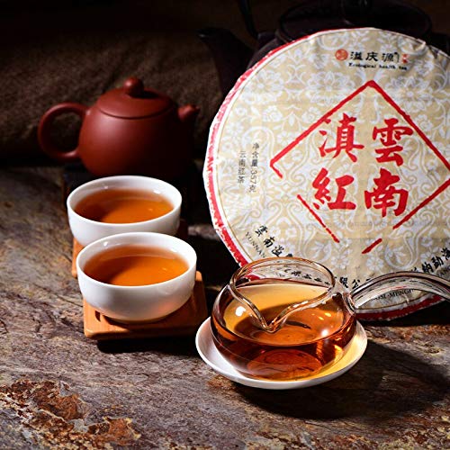 New China Yunnan Dianhong Black Tea Cake Super Protect Stomach Diuretic and Lowering Blood Pressure 357g Black Tea Green Food