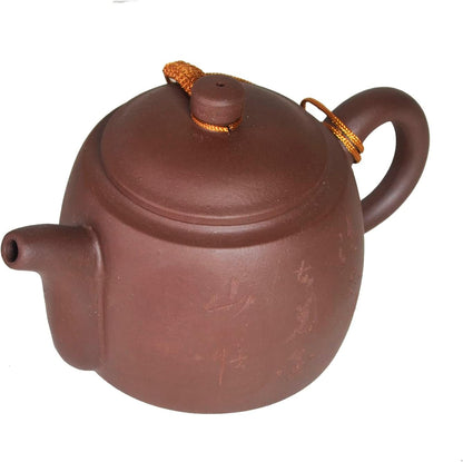 Zisha Teapot Chinese Clay Pot Ceramics Purple Sand Pot Kungfu Kettle Filter Loose Tea (9oz)