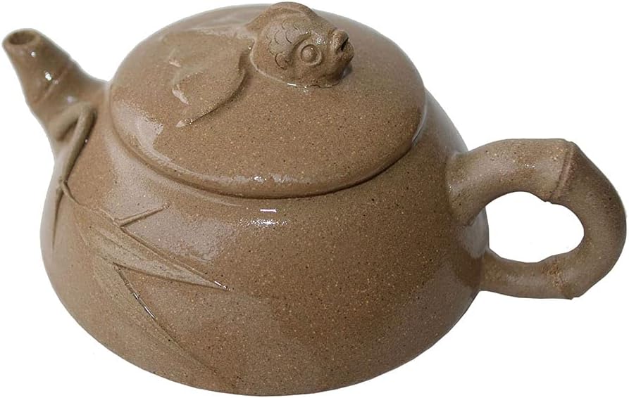 Teapot Chinese Yixing Clay Zisha Pots Handmade Lid Genuine Luck Happiness for Loose Tea