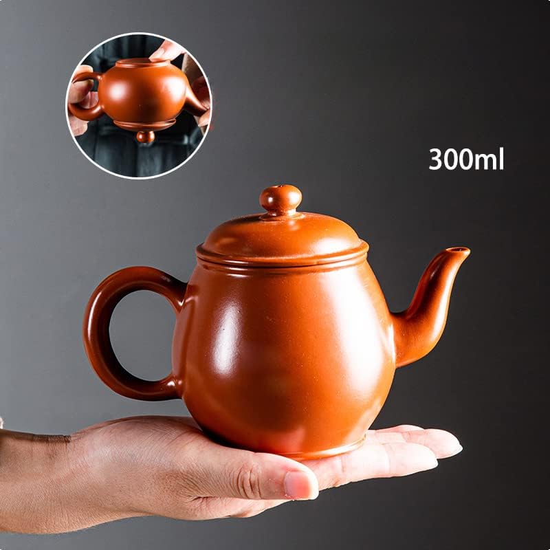 GEEYOU China YiXing ZiSha Handmade God's Lantern Teapot Lamp Bulb Teapot Kung Fu Teapot 300cc