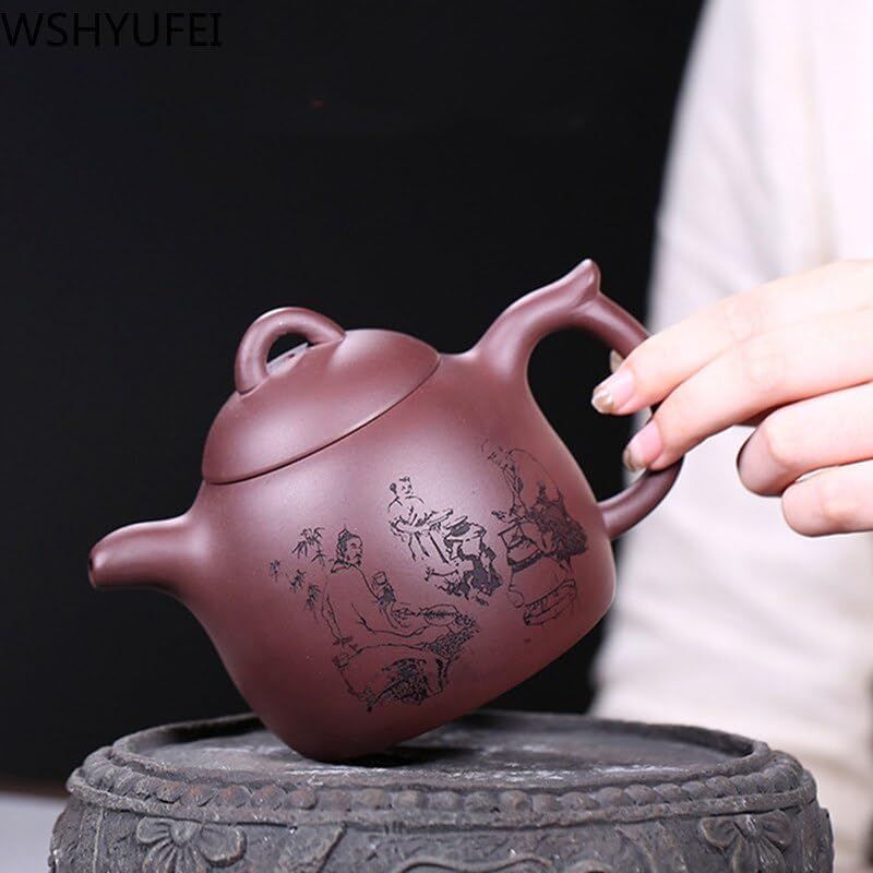 Zisha filter teapot Chinese famous handmade tea set kettle tea infuser genuine personalized gift 370ml