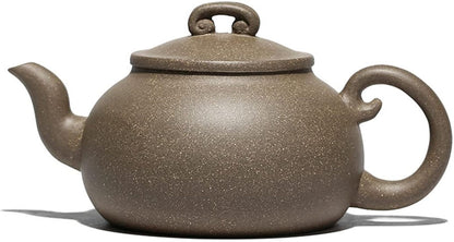 Chinese Yixing Zisha Clay Teapot Handmade Ruyi Tea Pot Gray Spherical Filter for Loose Tea