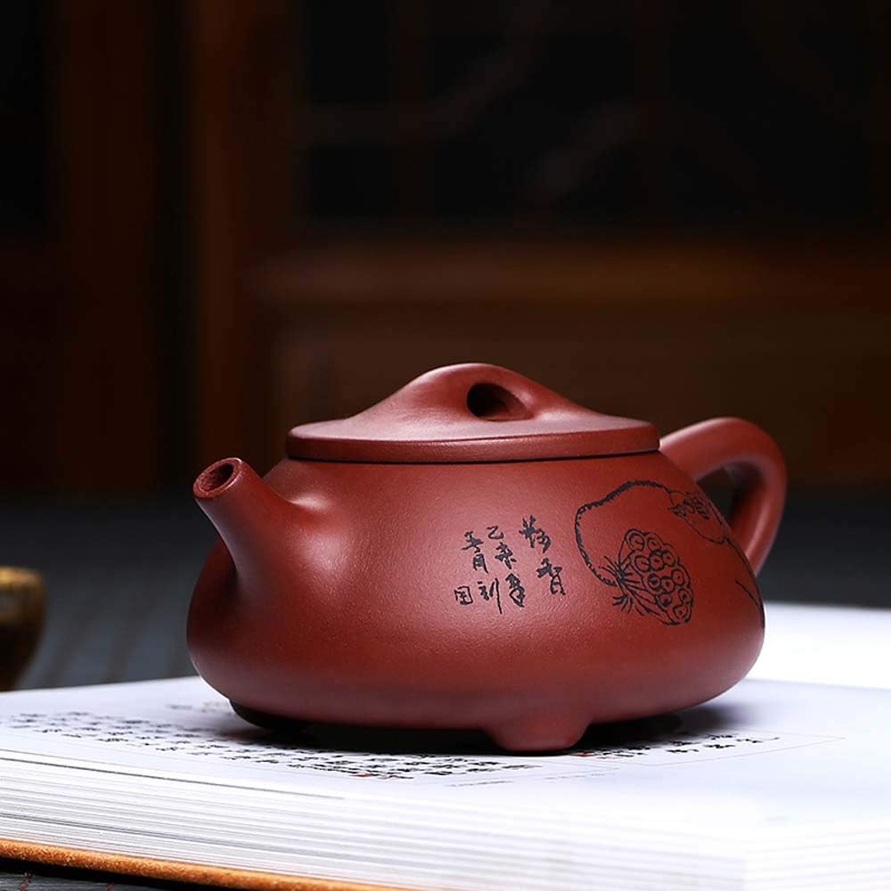 Lotus Teapot 9oz Chinese Yixing Zisha Clay Shipiao Pot Purple Mud Kungfu Tea Set Kettle