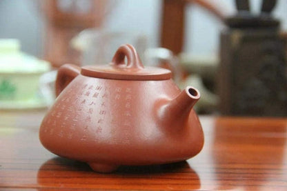 ZHSDTHJY Ceramic Teapotyixing Zisha Teapot Heart Sutra Zisha Teapot Mudstone Oolong Teapot 185Ml