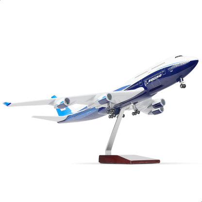 747 1/160 Large Scale Airplane Model -17 inches (Long) for Boeing 747 Prebuilt Airplane Model for Adult Plane 747 with Stand for Aviation Enthusiasts Gifts or Display Decorations