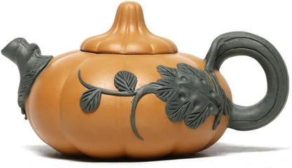 180ml Creative Handmade Pumpkin Pot Chinese Yixing Purple Clay Tea Pot Zisha Tea Set