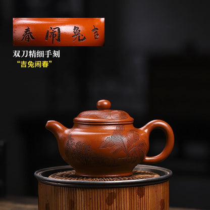 Handmade Zisha Teapot, Chinese Yixing Purple Clay Tea Pot 320cc,Chinese Kungfu Brew Infuser Loose Leaf Tea