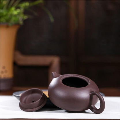 Teapot 6.7Oz Chinese Yixing Zisha Clay Xishi Pot Kungfu Kettle Ball Hole Filter Loose Tea (purple)