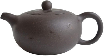 Teapot 10.8Oz Chinese Yixing Zisha Clay Pottery Handmade Xishi Tea Pot Ceramics Black Mud Heijingang Kungfu Kettle Spherical Filter