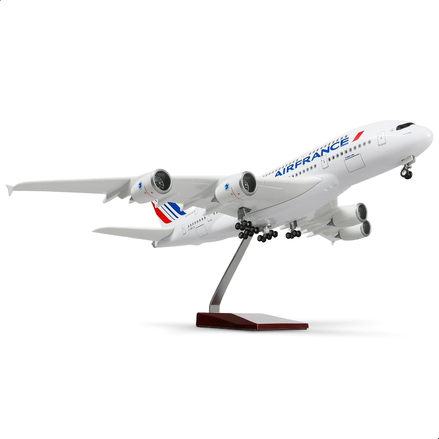 A380 Qatar 1/160 Large Scale Airplane Model - 18 inches Airbus A380 Die-cast Airplane with Stand for Aviation Enthusiasts Gifts or Decorations