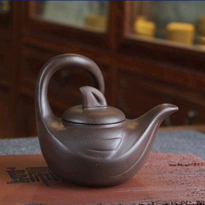 ZHSDTHJY Cast Iron Tea Potspurple Clay Teapotyixing Zisha Teapot Odd-Shaped Goose Teapot 160Cc Zisha Teapot China Oolong Hman Teapot Zisha Tea Set