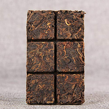 FullChea - 2017/2019 Mini Puerh Tea Brick - Ripe Pu Erh Tea Loose Leaf - Shu Pu Erh From Yunnan - Health Tea (1.41oz / 40g)