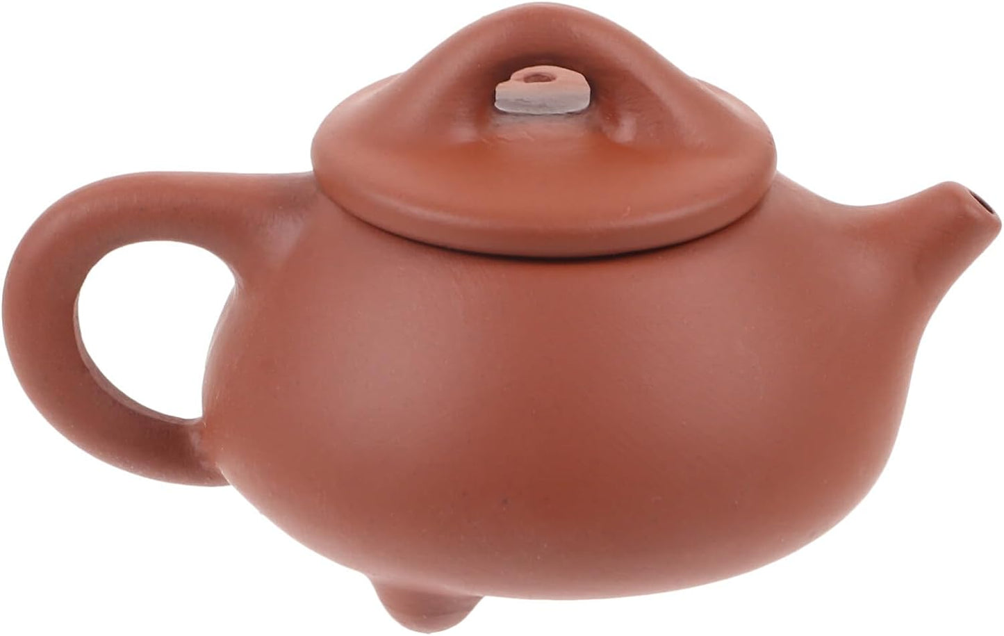 Kichvoe Miniature Chinese Zisha Clay Pot, Dollhouse Purple Clay Teapot Mini Purple Mud Kungfu Kettle Loose Tea Pot Tea Pet Tea Room Decoration Gift