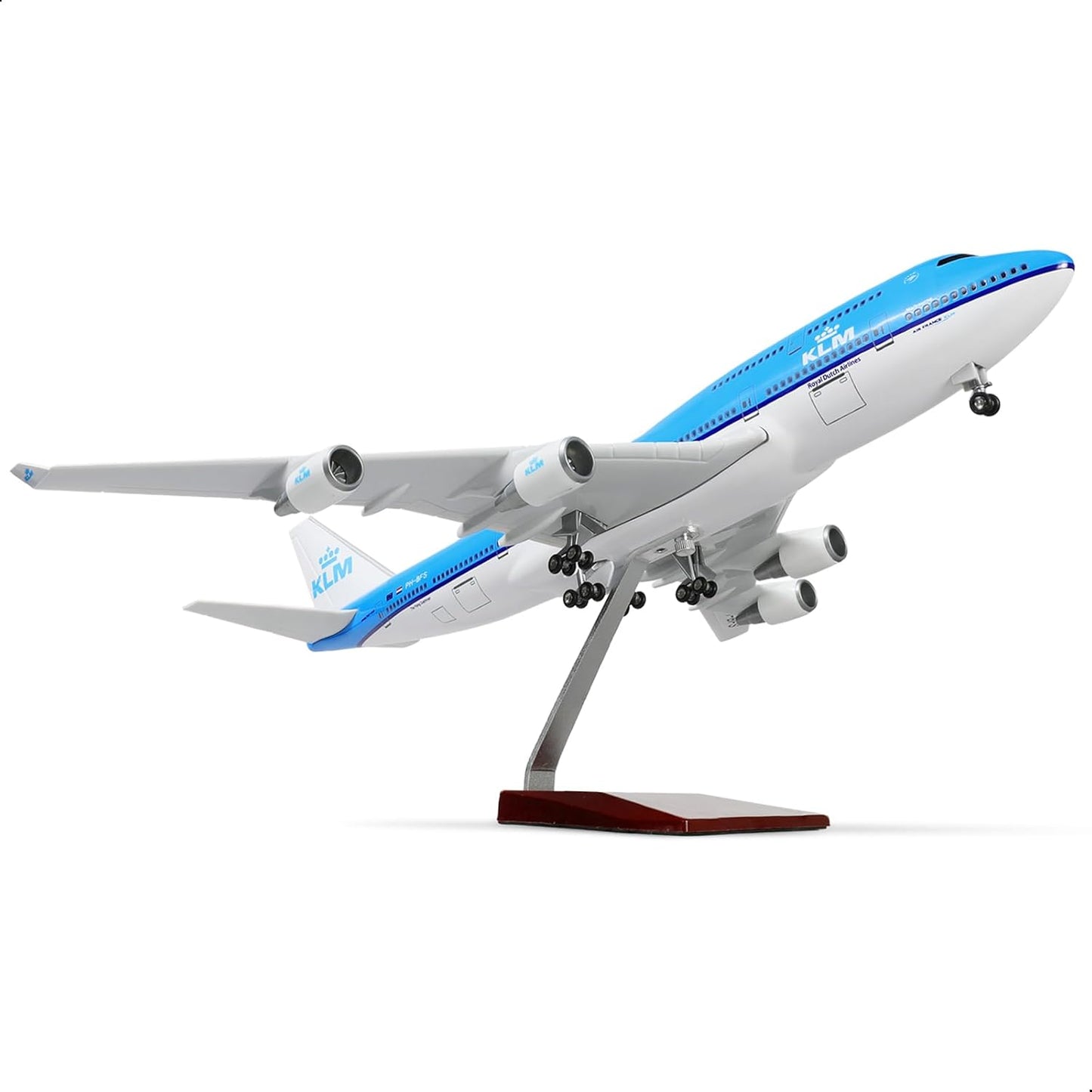 747 1/160 Large Scale Airplane Model -17 inches (Long) for Boeing 747 Prebuilt Airplane Model for Adult Plane 747 with Stand for Aviation Enthusiasts Gifts or Display Decorations