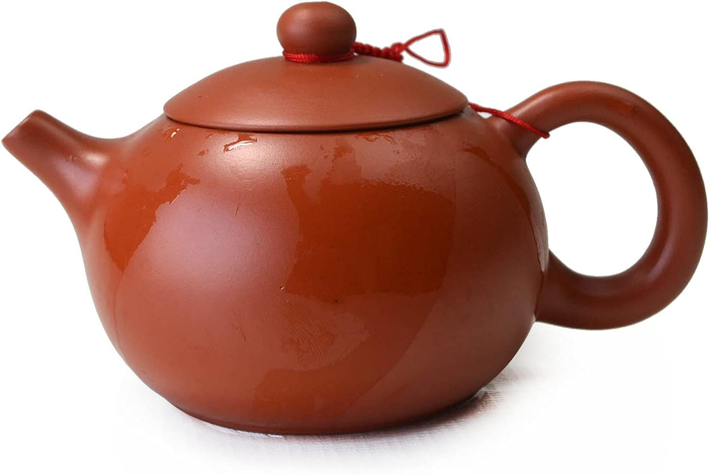 Teapot Chinese Traditional classic Xishi Pot 7oz /200ml Zisha Gongfu cha for Loose Tea (Red brown)