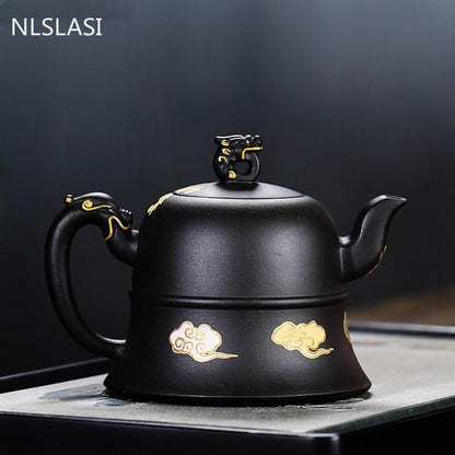 Boutique Zisha teapot black mud teapot master handmade 320ml